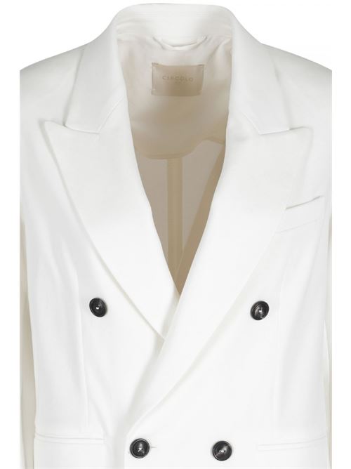 cotton jersey double breasted jacket CIRCOLO 1901 | FD38221218